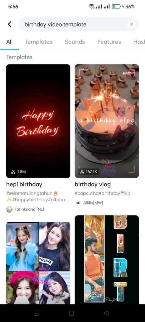 Birthday video template 4
